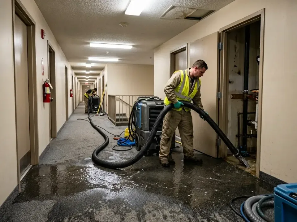 multi-unit-apartment-hallway-f-005 — frequently asked questions, Emergency Burst Pipe Water Extraction & Removal in Cedar Cr…